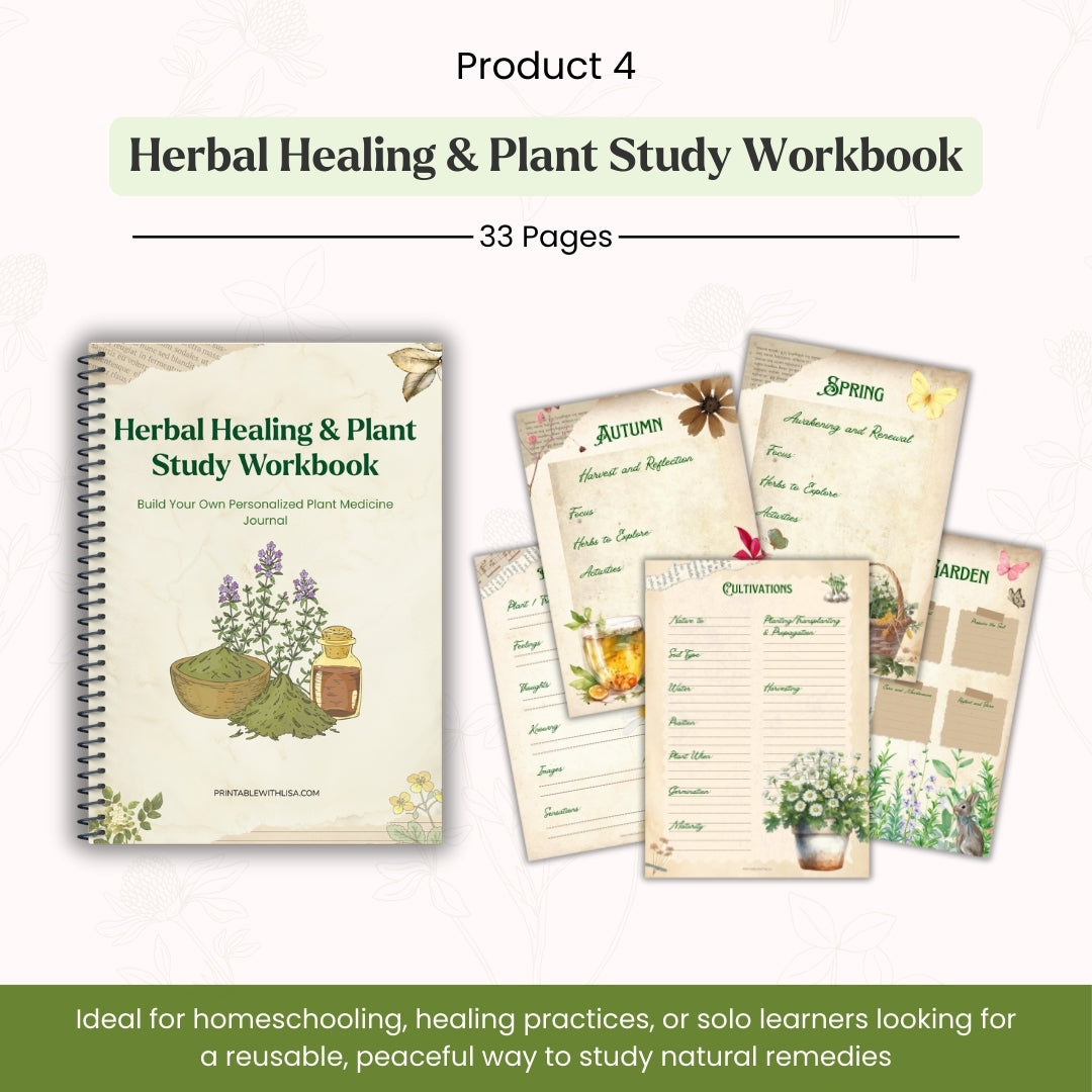 Holistic Herbal Healing & Natural Wellness Bundle - Herbs, Oils & Emotional Support
