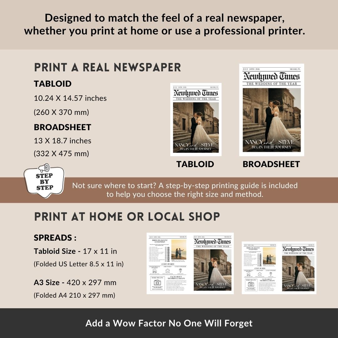 Couple Anniversary Newspaper Template – A Creative Touch for Your Big Day