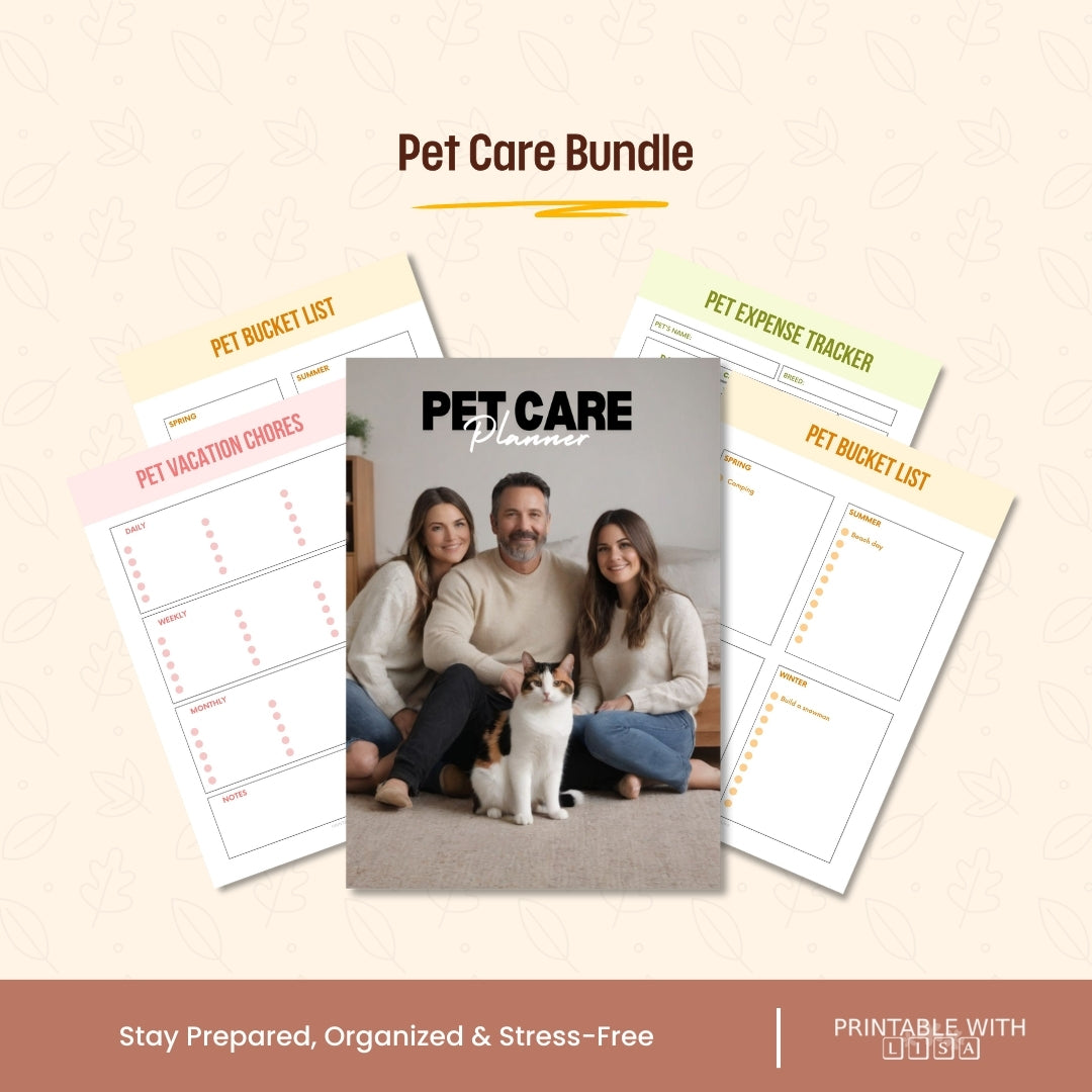 All-In-One Pet Wellness & Planner Bundle 🐶🐱
