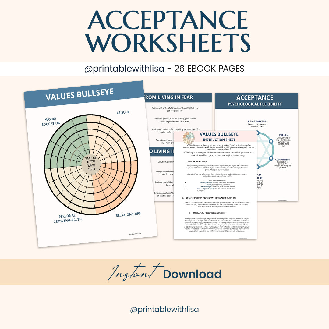 Therapy Worksheet 90% Off Bundle, Psychology Resources, Inner Critic, Boundaries, Trauma, Acceptance Therapy, Safety Plan, Planner, Affirmations, GAD