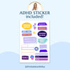 Ultimate ADHD Planner Bundle, ADHD Journal, ADHD Productivity Planner, ADHD Life Planner, Printable ADHD Planner