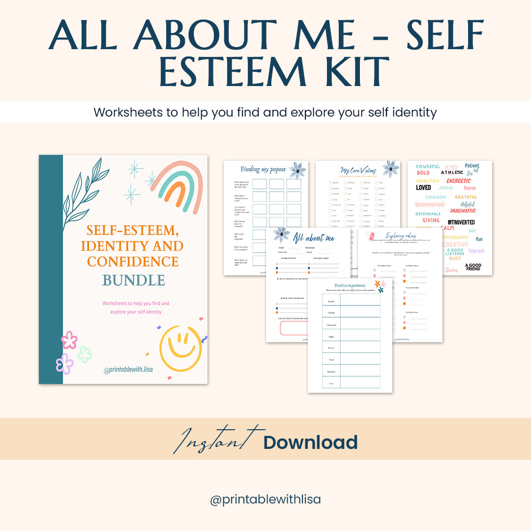 Therapy Worksheet 90% Off Bundle, Psychology Resources, Inner Critic, Boundaries, Trauma, Acceptance Therapy, Safety Plan, Planner, Affirmations, GAD