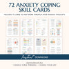 Trauma therapy 90% off bundle, anxiety coping skill card, therapy worksheets, crisis therapy PTSD, anxiety therapy tool, safety plan