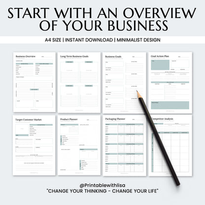 2025 Business Planner Printable BUNDLE, Small Business Planner, Business Planner