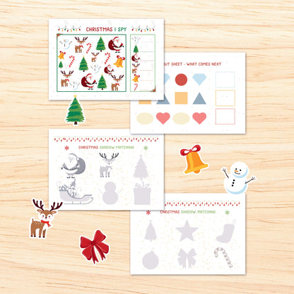 Christmas Busy Book - Digital Download, Christmas Activity Book for Kids, Printable Christmas Busy Book