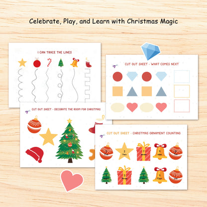 Christmas Busy Book - Digital Download, Christmas Activity Book for Kids, Printable Christmas Busy Book