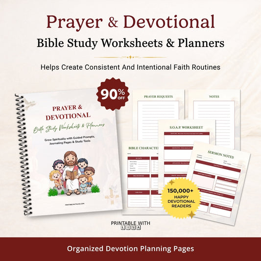 Prayer & Devotional Bible Study Worksheets & Planners