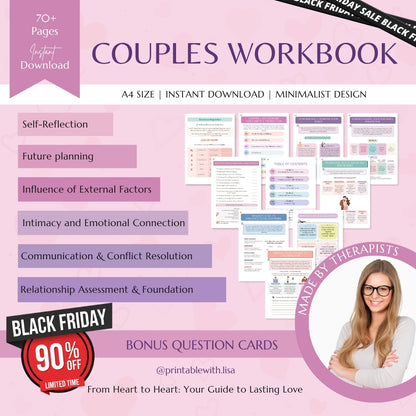 Couples Workbook Therapist Designed Worksheets Marriage Counseling Therapy Tools Handouts Intimacy Interventions Coaching Relationship Ebook