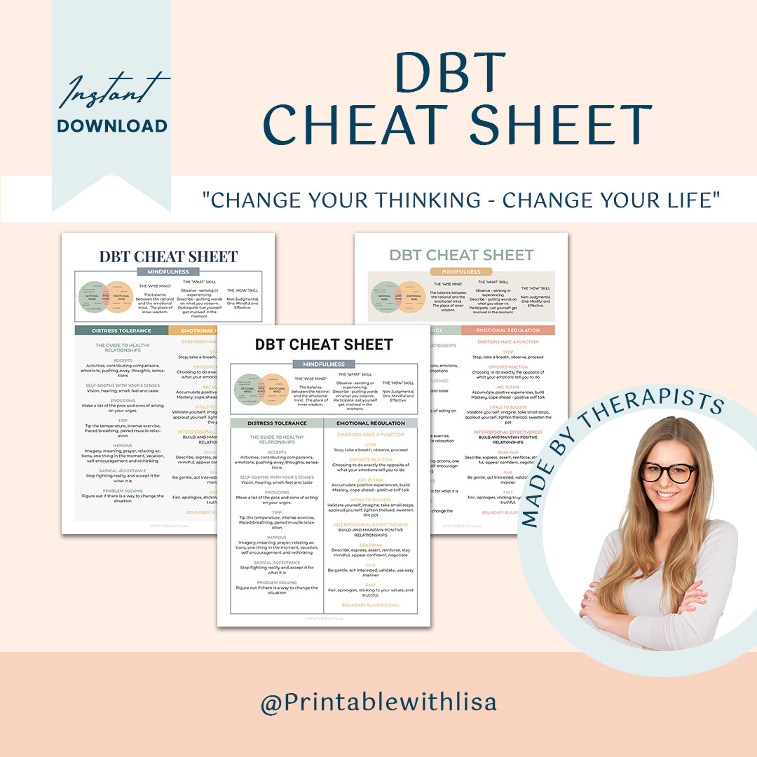 DBT Mega Bundle 90% off bundle, DBT Skills, DBT Workbook, Therapy Worksheet, Therapy Tools, DBT Flash Cards, DBT Cheat Sheet