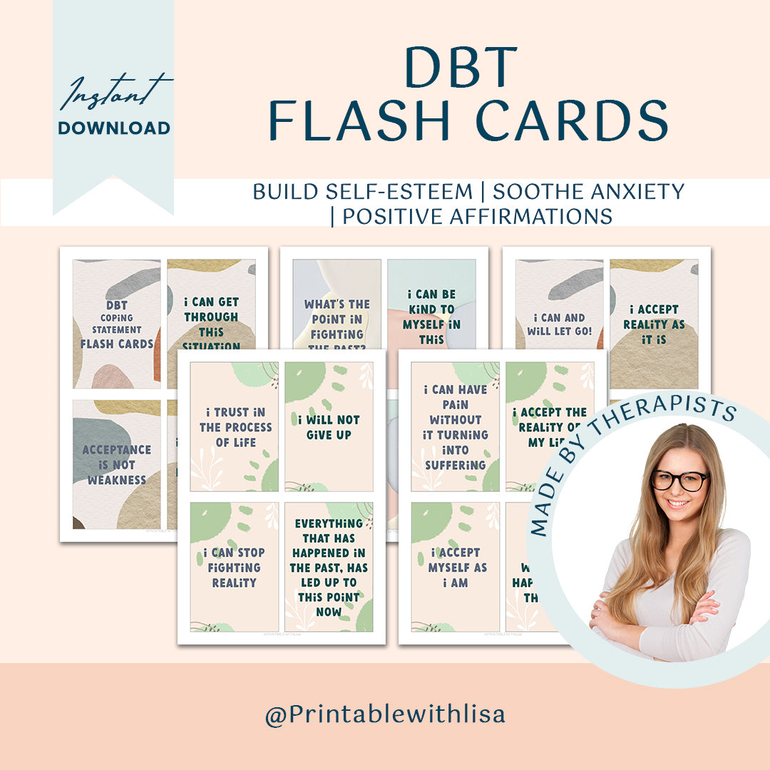 DBT Mega Bundle 90% off bundle, DBT Skills, DBT Workbook, Therapy Worksheet, Therapy Tools, DBT Flash Cards, DBT Cheat Sheet