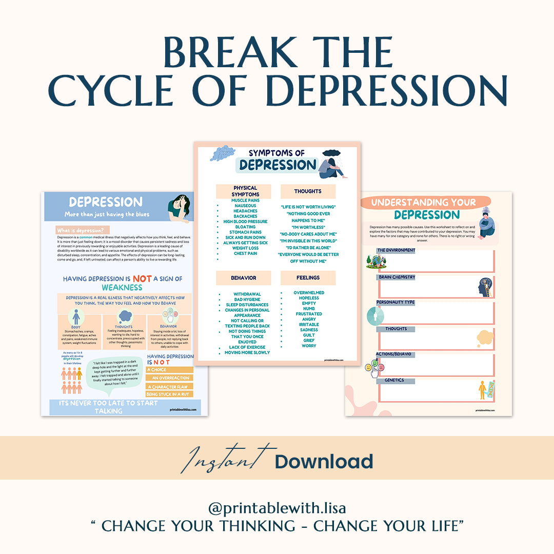 Therapy Worksheet Bundle, Psychology Resources, Inner Critic, Boundaries, Trauma, Acceptance Therapy, Safety Plan, Planner, Affirmations, GAD