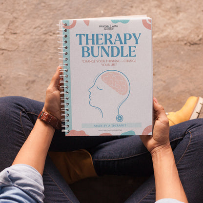 Therapy Worksheet 90% Off Bundle, Psychology Resources, Inner Critic, Boundaries, Trauma, Acceptance Therapy, Safety Plan, Planner, Affirmations, GAD