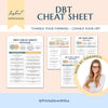 Mental Health / Anxiety Bundle 90% off bundle, DBT Flash Card, DBT Cheat Sheet, DBT Worksheet, Mental Health Journal, Self-Care Planner, Anxiety Journal