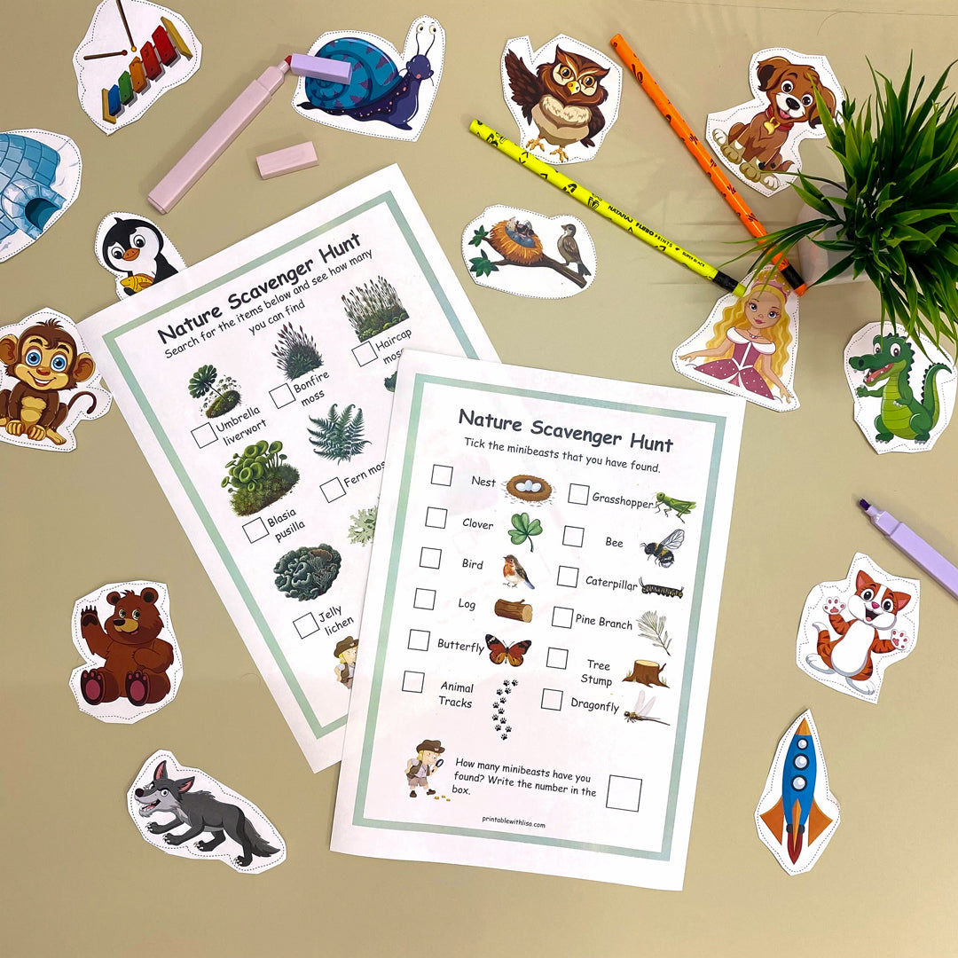 Printable Nature Journal | Homeschool Learning Materials | Charlotte Mason Nature Study | Preschool Curriculum | Toddler Busy Book Printable