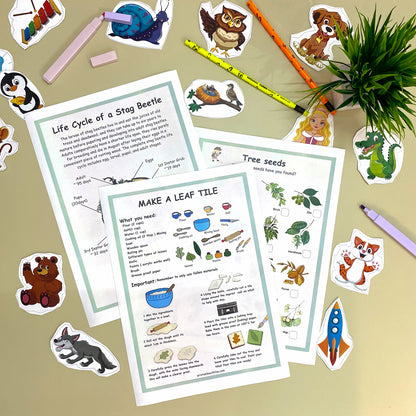 Printable Nature Journal | Homeschool Learning Materials | Charlotte Mason Nature Study | Preschool Curriculum | Toddler Busy Book Printable