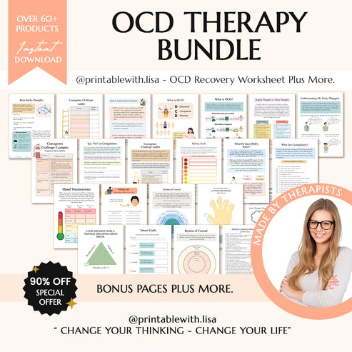 OCD Therapy Worksheets & Tracker | CBT Tools for Teens & Adults ...
