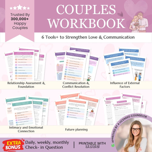 Couples Workbook Therapist Designed Worksheets Marriage Counseling Therapy Tools Handouts Intimacy Interventions Coaching Relationship Ebook