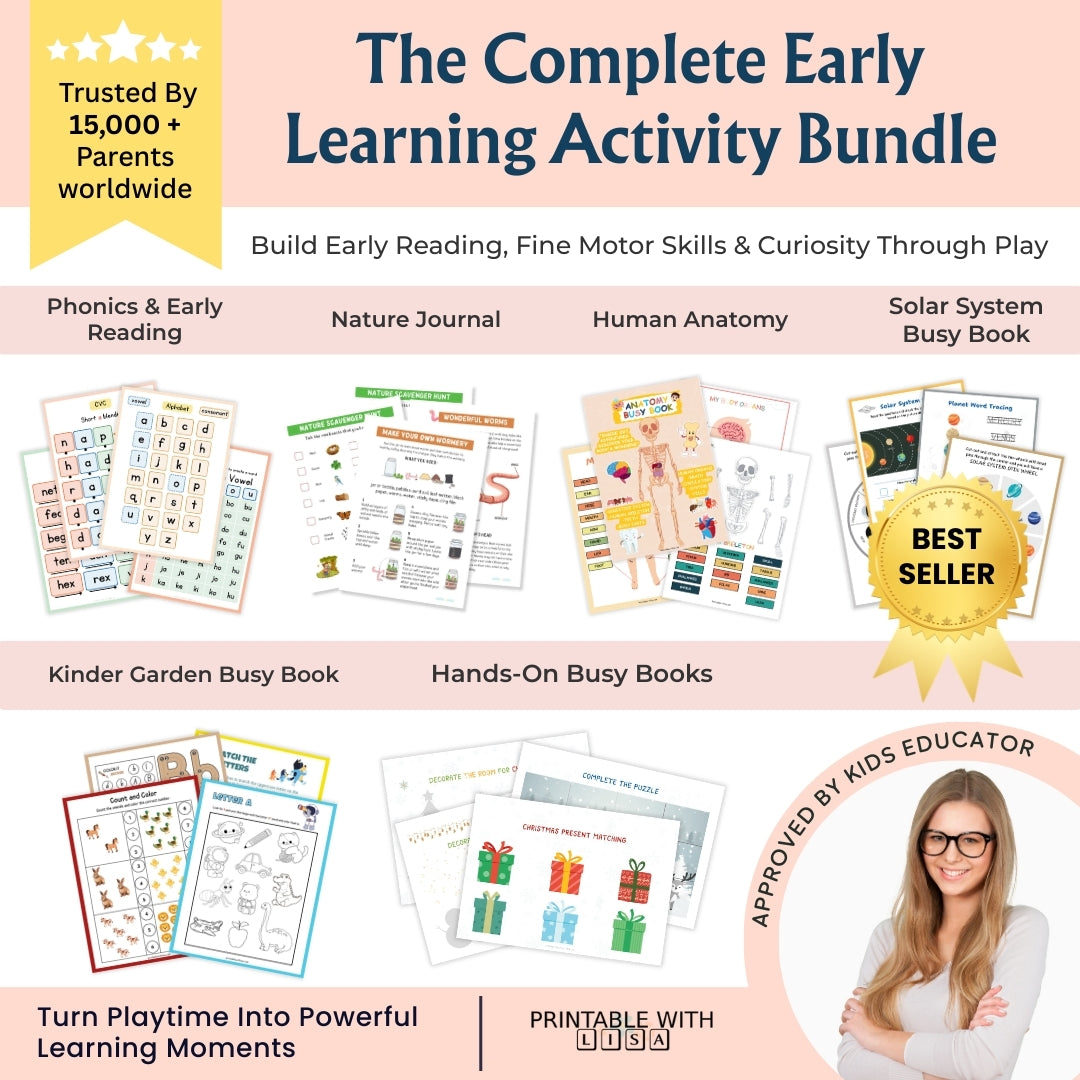 Ultimate Learning Essential for Kids | Learn to Read Activity Bundle | Homeschool & Kindergarten | From Beginner to Expert