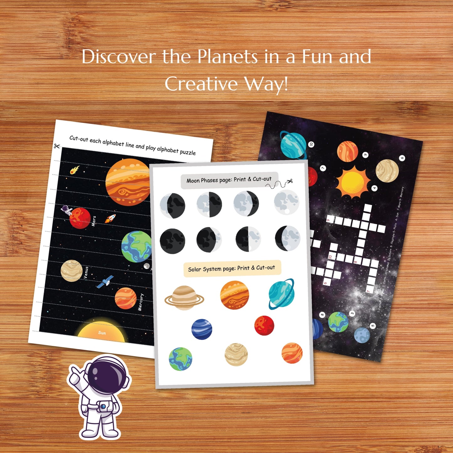 Solar System Busy Book, Space Printable Busy Book, Preschool activities, Moon Phases, Kindergarten Learning Binder, Homeschool Resources