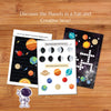 Solar System Busy Book, Space Printable Busy Book, Preschool activities, Moon Phases, Kindergarten Learning Binder, Homeschool Resources