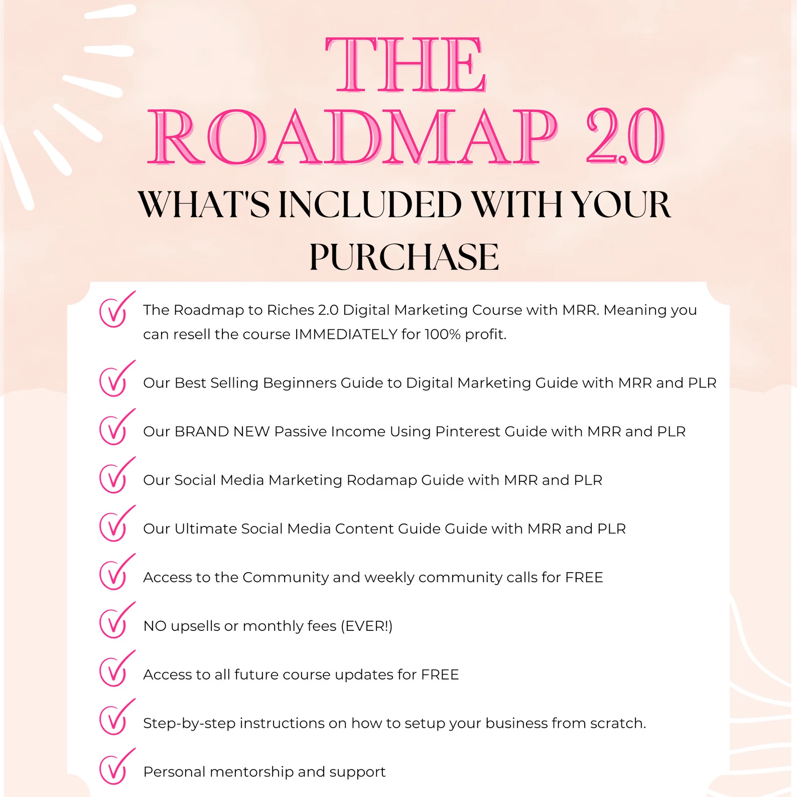 Roadmap To Riches 2.0 Course Master Resell Rights Digital Marketing Business Development Digital Marketing Blueprints Course PLR Course