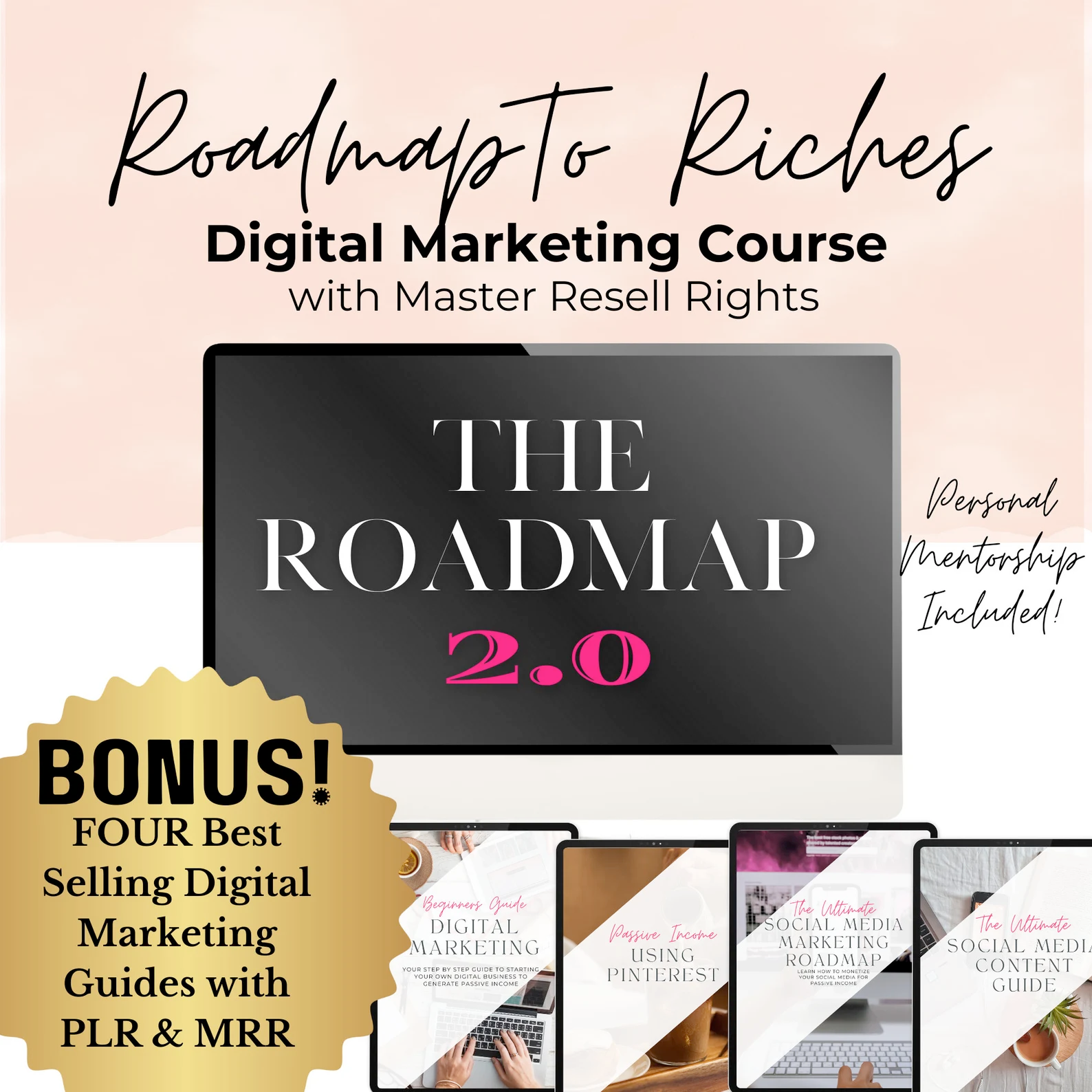 Roadmap To Riches 2.0 Course Master Resell Rights Digital Marketing Business Development Digital Marketing Blueprints Course PLR Course