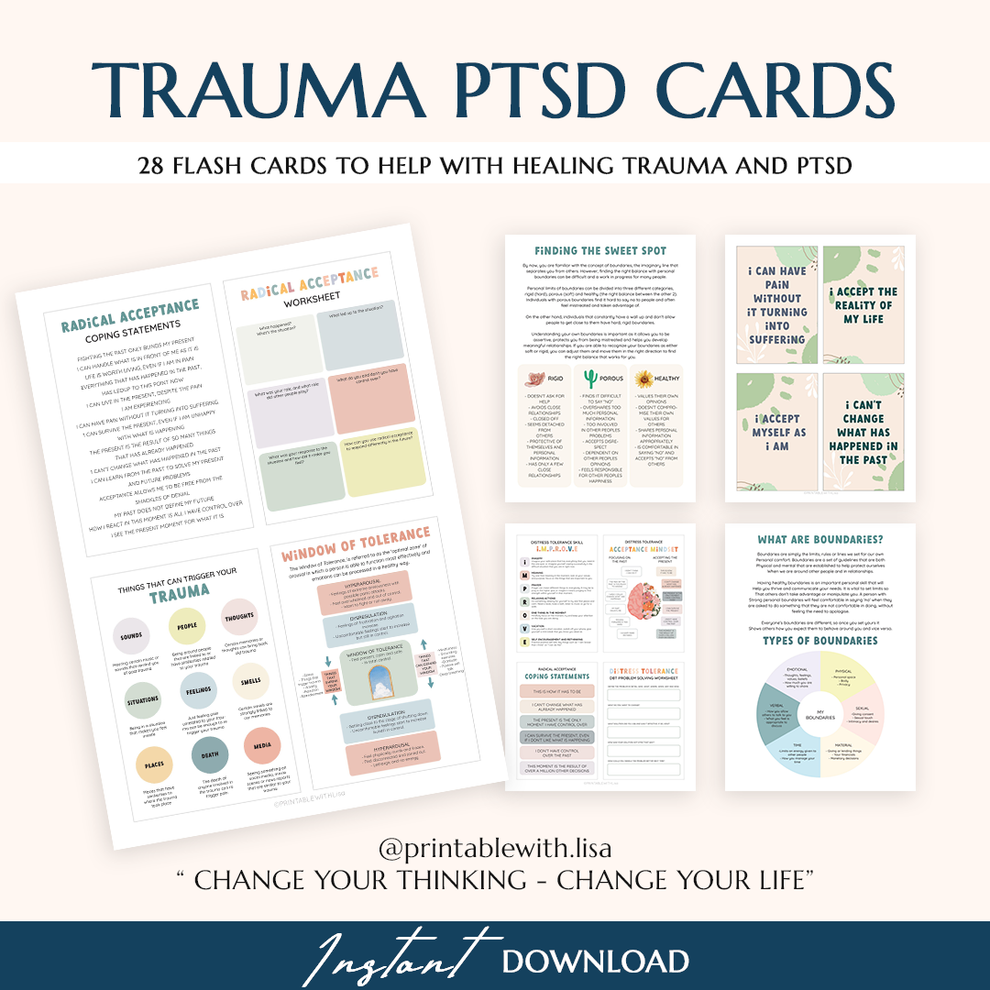 Trauma Therapy Bundle – PTSD, Anxiety & Crisis Tools PDF – PRINTABLE ...