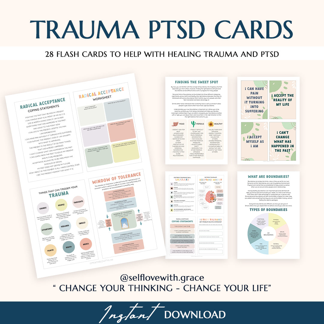 Trauma therapy 90% off bundle, anxiety coping skill card, therapy worksheets, crisis therapy PTSD, anxiety therapy tool, safety plan