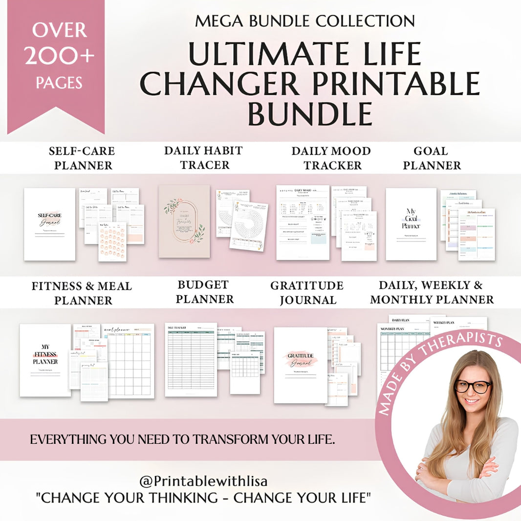 Printable With Lisa: Wellness Journals, Therapy Worksheets, Kids Books ...