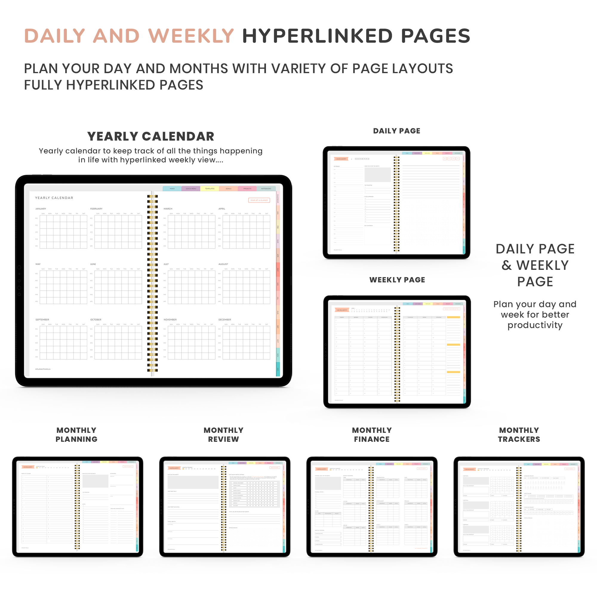 Digital Planner, Goodnotes Planner, iPad Planner, Notability Planner, Dated Digital Planner, 2023 2024 Undated Planner