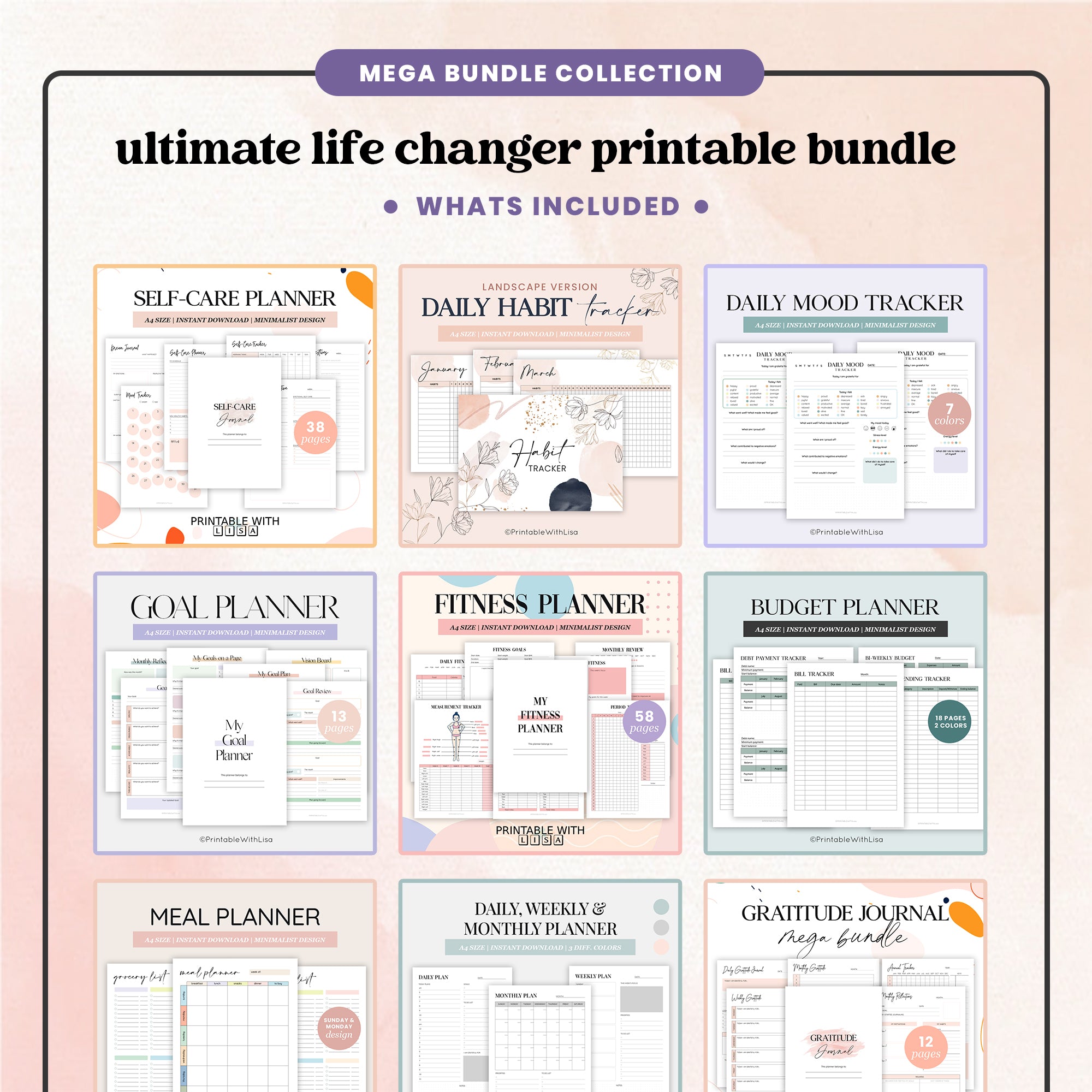 Ulitmate Life Changer Printable Bundle - PRINTABLEWITHLisa