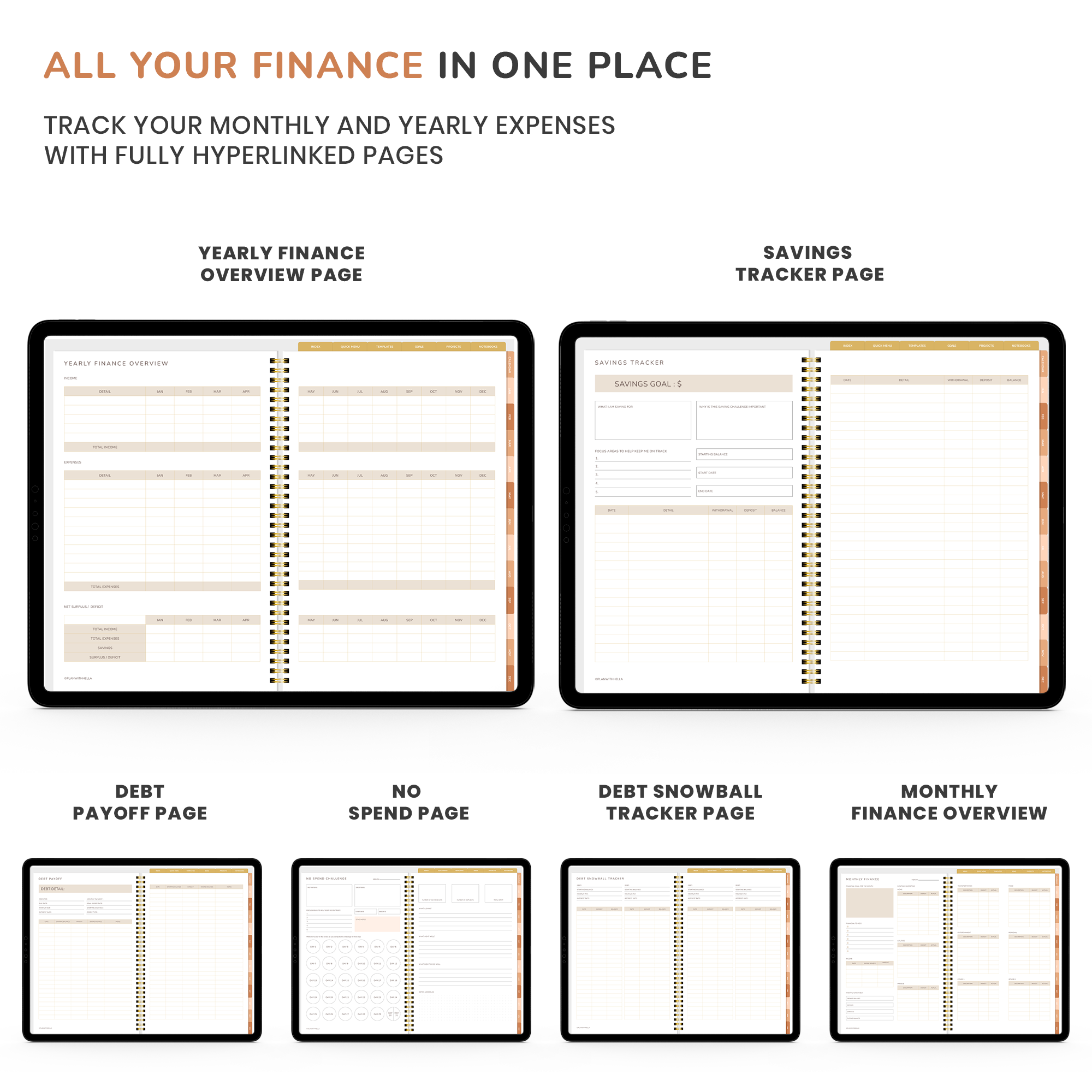 Digital Planner, Goodnotes Planner, iPad Planner, Notability Planner, Dated Digital Planner, 2023 2024 Undated Planner - BOHO THEME PLANNER