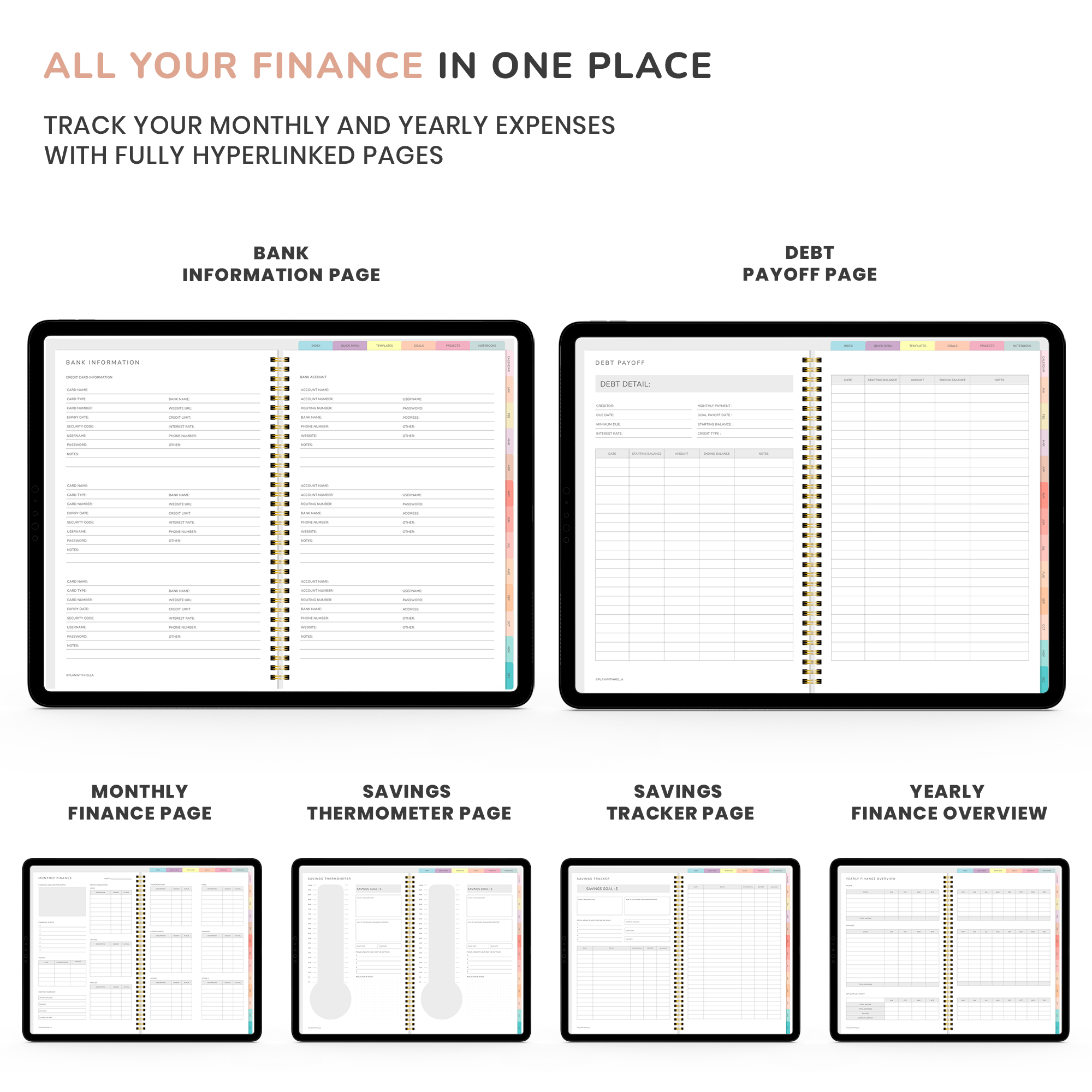 Digital Planner, Goodnotes Planner, iPad Planner, Notability Planner, Dated Digital Planner, 2023 2024 Undated Planner