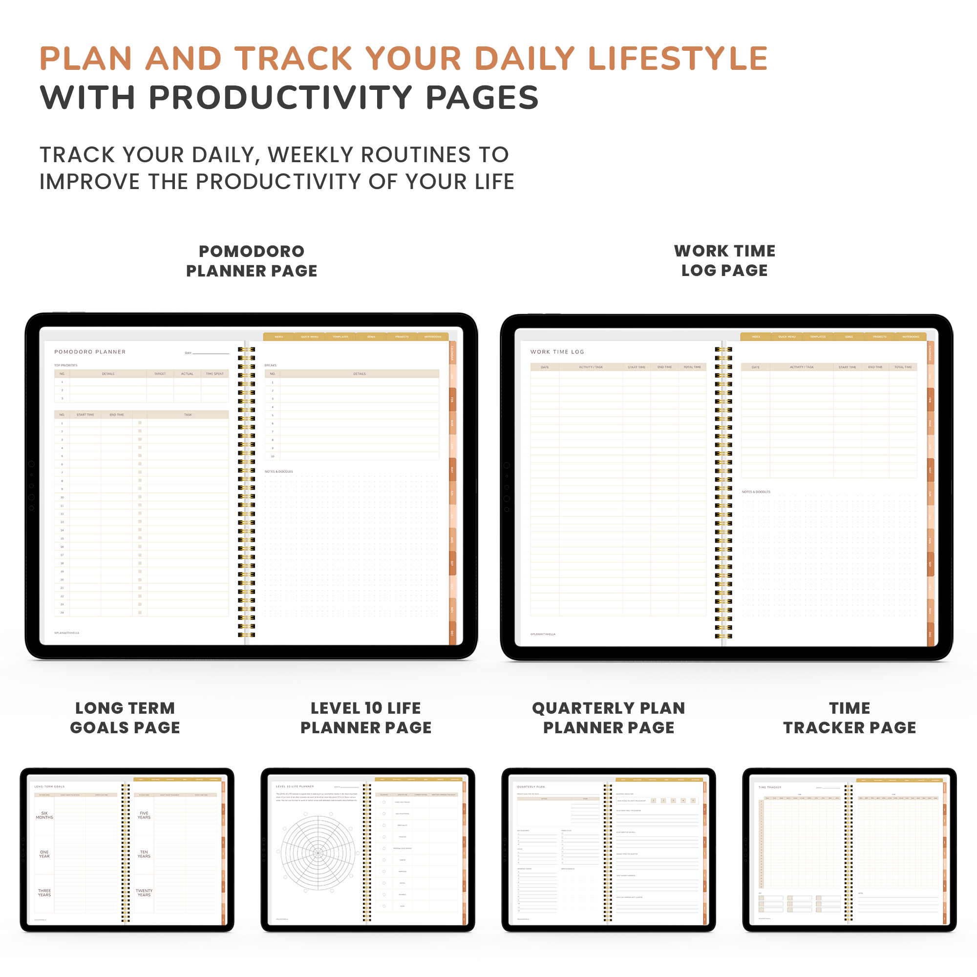 Digital Planner, Goodnotes Planner, iPad Planner, Notability Planner, Dated Digital Planner, 2023 2024 Undated Planner - BOHO THEME PLANNER