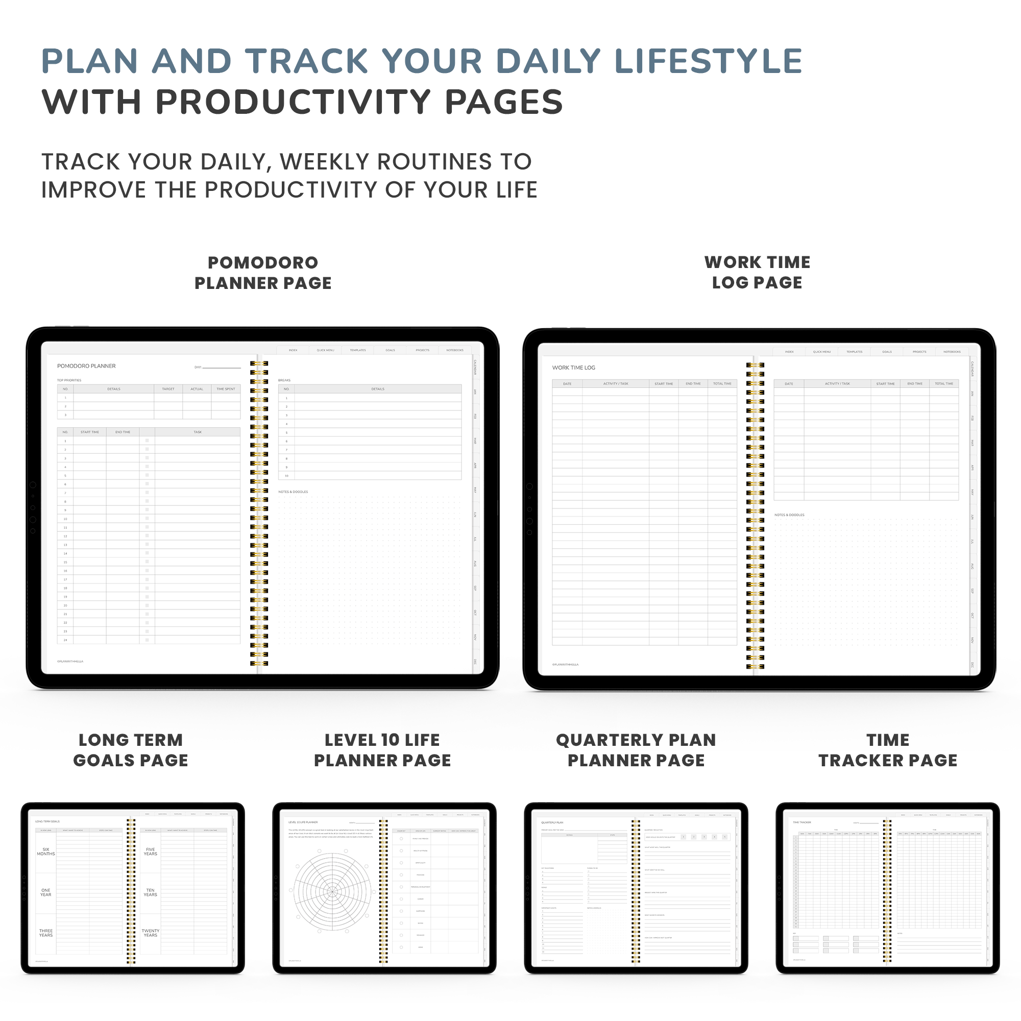 MODERN - NEUTRAL MINIMAL DIGITAL PLANNER - Digital Planner, Goodnotes Planner, iPad Planner, Notability Planner, Dated Digital Planner, 2023 2024 Undated Planner