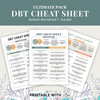 DBT Mega Bundle, DBT Skills, DBT Workbook, Therapy Worksheet, Therapy Tools, DBT Flash Cards, DBT Cheat Sheet - US