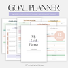 Load image into Gallery viewer, Goal Planner Kit, Goals Tracker, SMART Goal Setting, New Year, Monthly Habits Reflections, Productivity