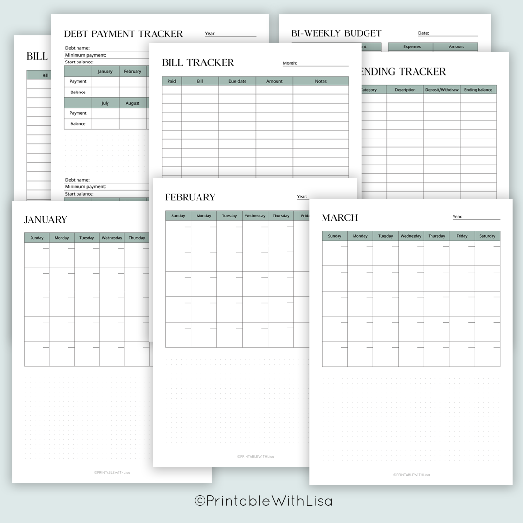 Budget Planner Printable, Finance Planner, Monthly Budget, Weekly Budget, Budget Template