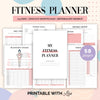 Load image into Gallery viewer, Fitness Planner Bundle Printable, Workout Planner, Weekly Fitness, Weight Loss Tracker, Daily Fitness, Letter