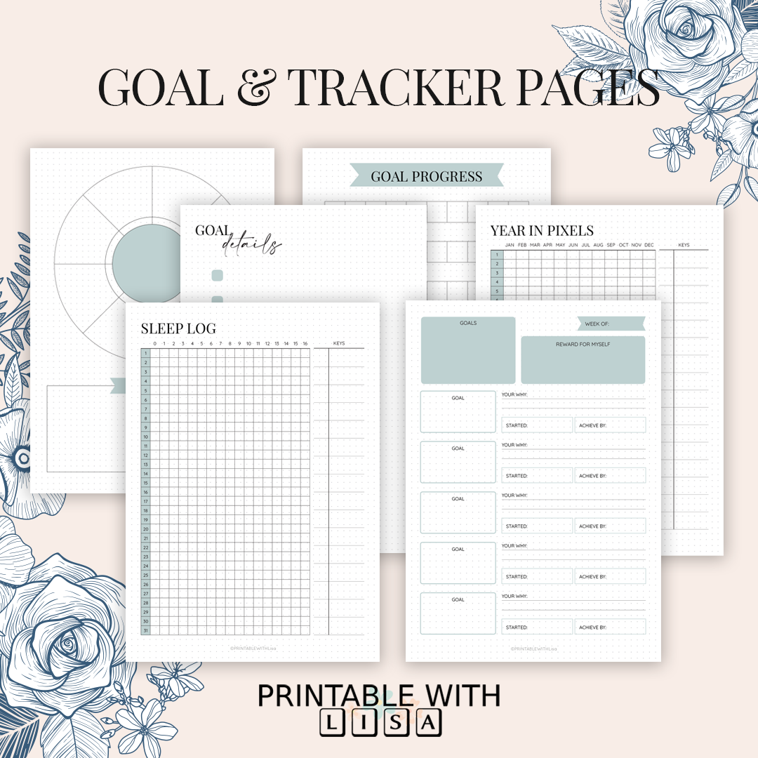 Bullet Journal Printable - Hand Drawn Style - Bundle - BUJO Dotted Grid