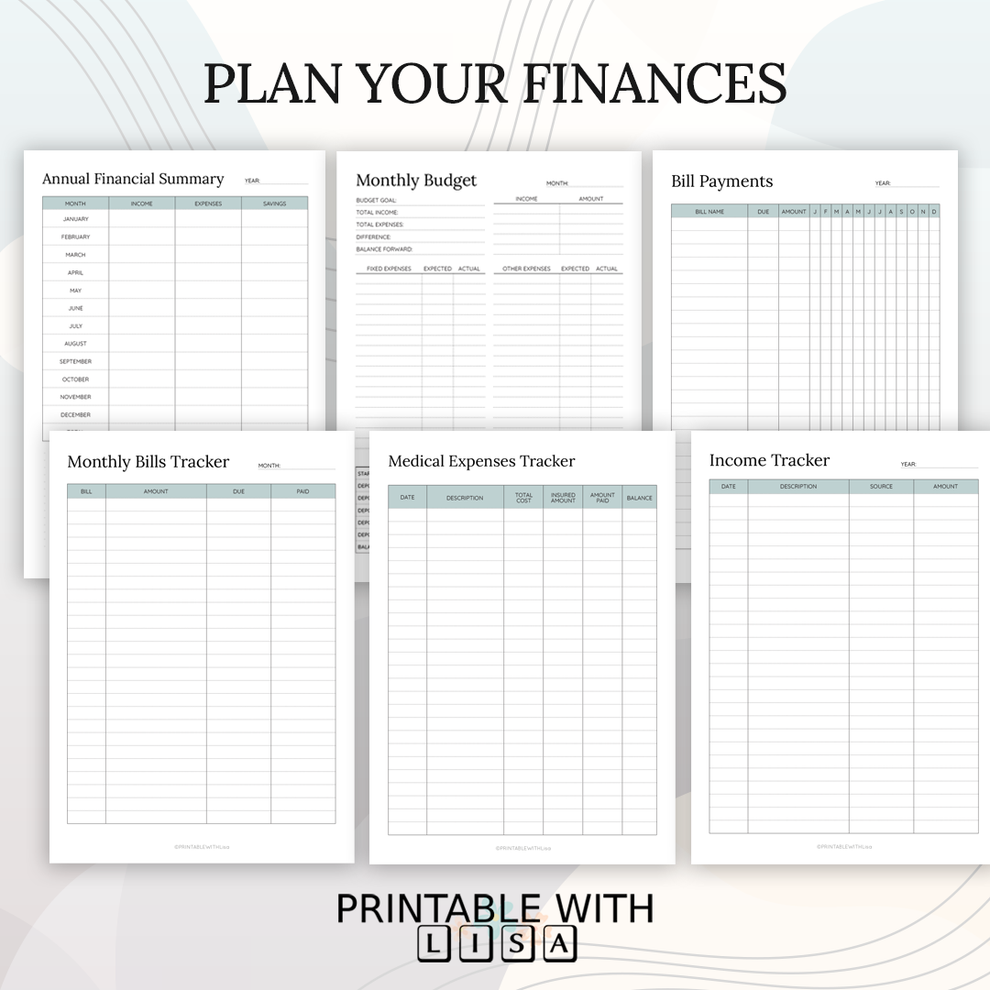 Household Binder Printable | Home Management Planner PDF | 65 Pages ...